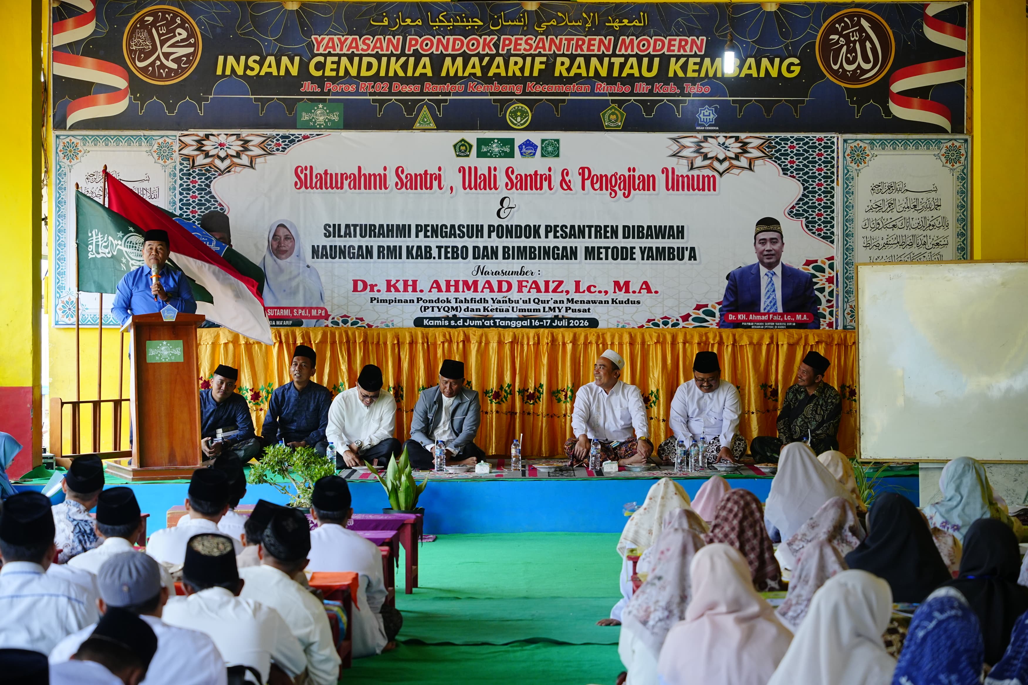 Gelar Pengajian Umum  Wali Santri Pondok Pesantren Insan Cendikia Ma'arif dan Pertemuan RMI kabupaten Tebo Serta Bimbingan Metode Yambu'a.