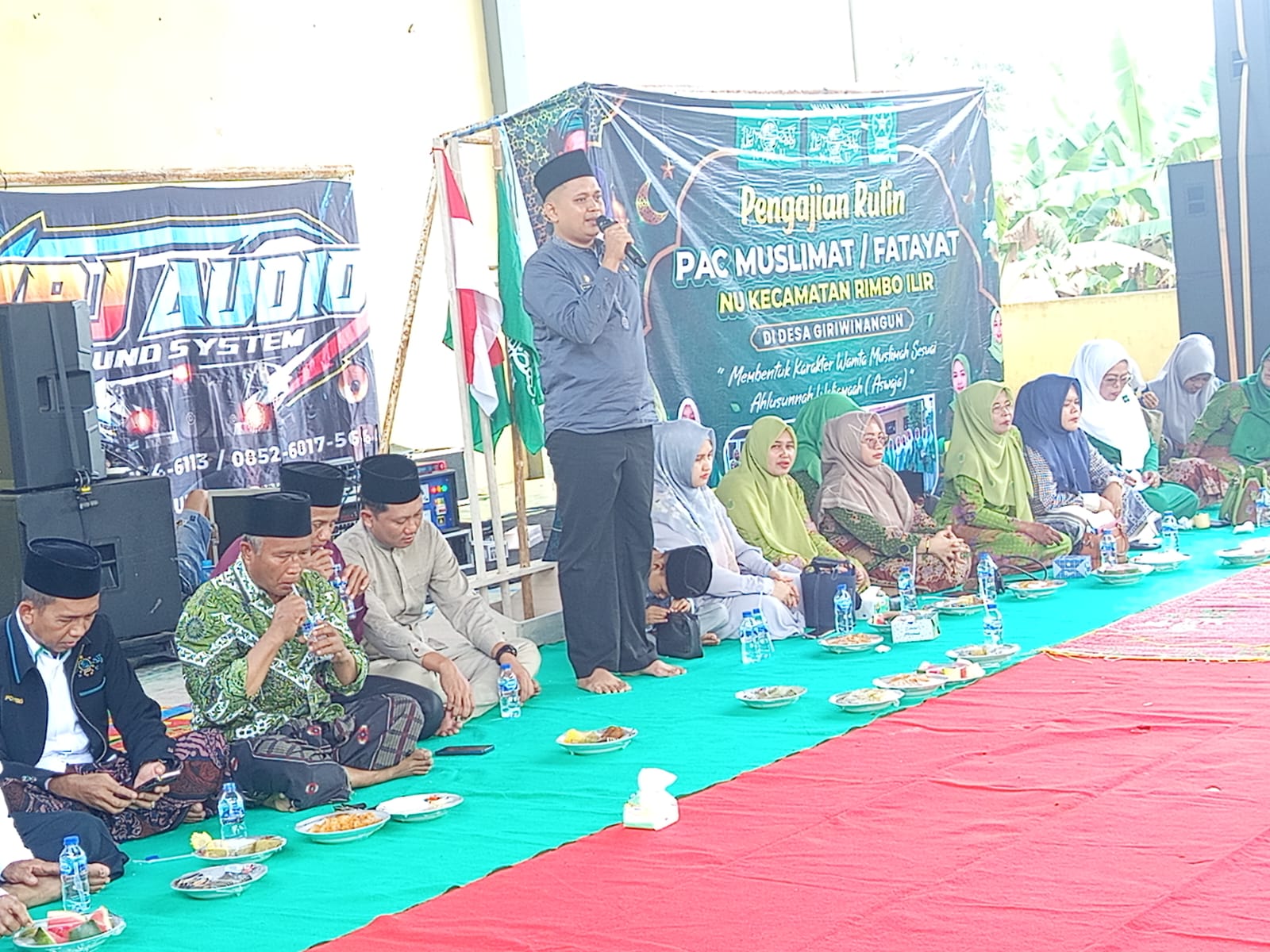 Camat Rimbo ilir Dwi Sarwo  Widiatmoko Hadiri Pengajian Rutin,Peringati hari besar Islam sekaligus santunan anak yatim-piatu.
