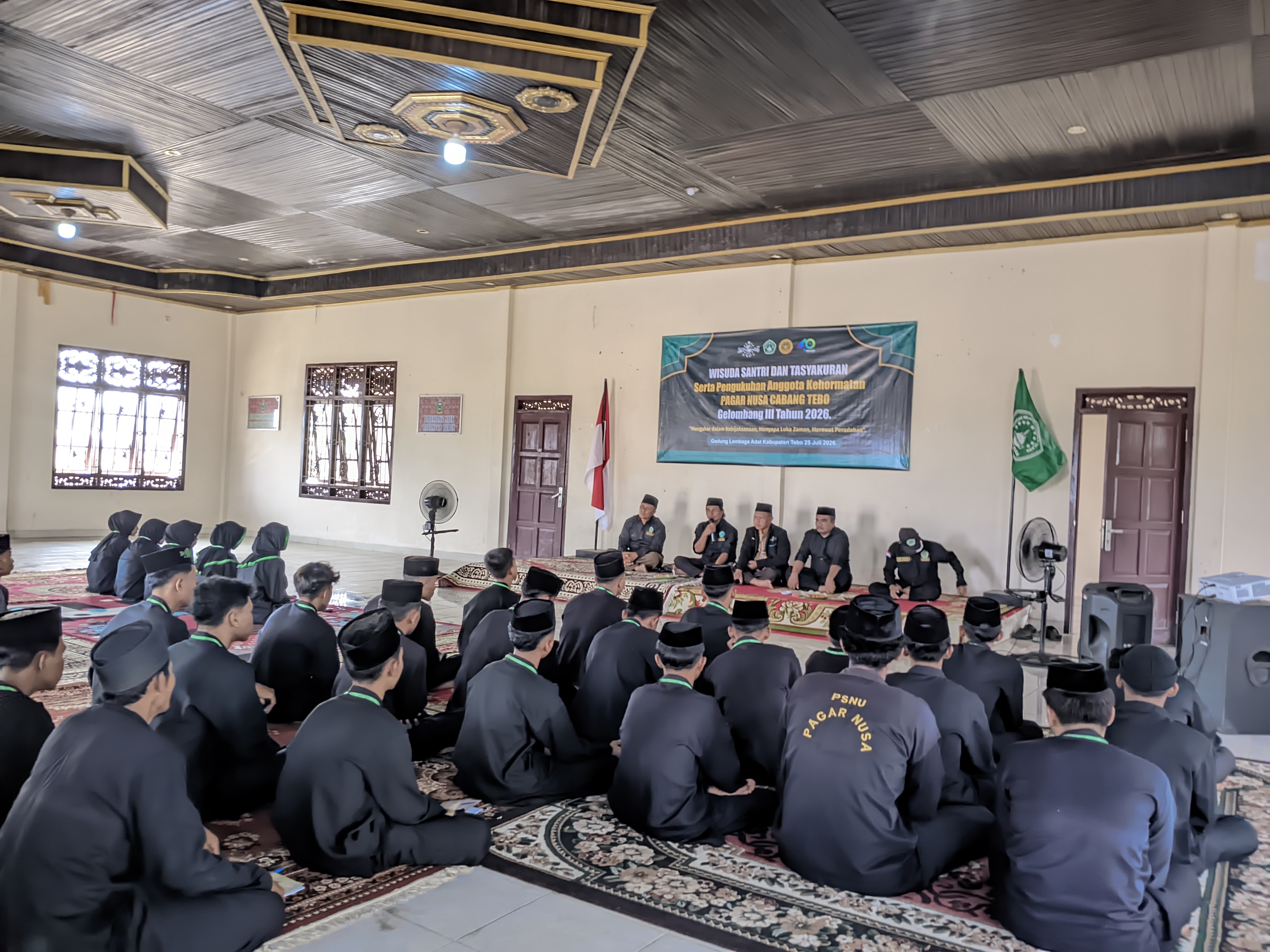PCNU Tebo Membuka  Wisuda Santri Pencak Silat Nahdlatul Ulama Pagar Nusa Cabang Tebo Gelombang III 2026.