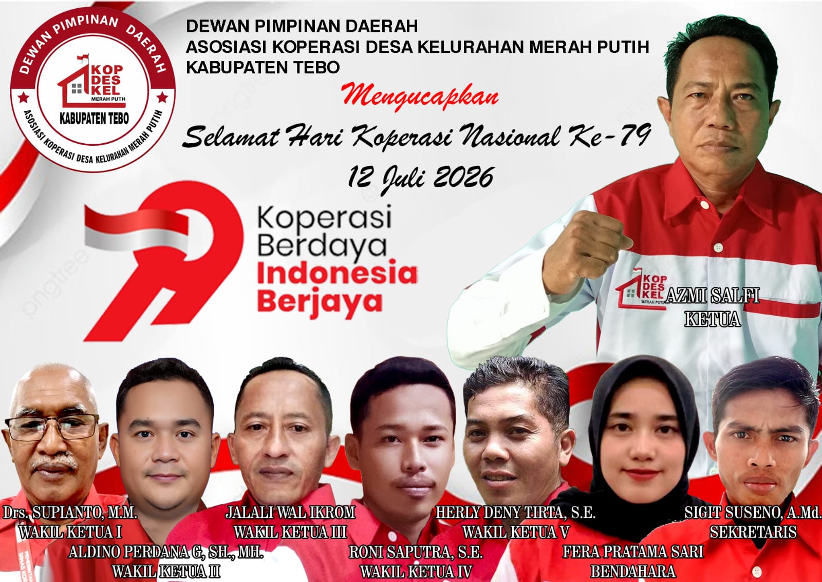 DPD AKDKMP Kabupaten Tebo Ucapkan Selamat Hari Koprasi ke - 79,Sinergi percepatan Pembangunan.